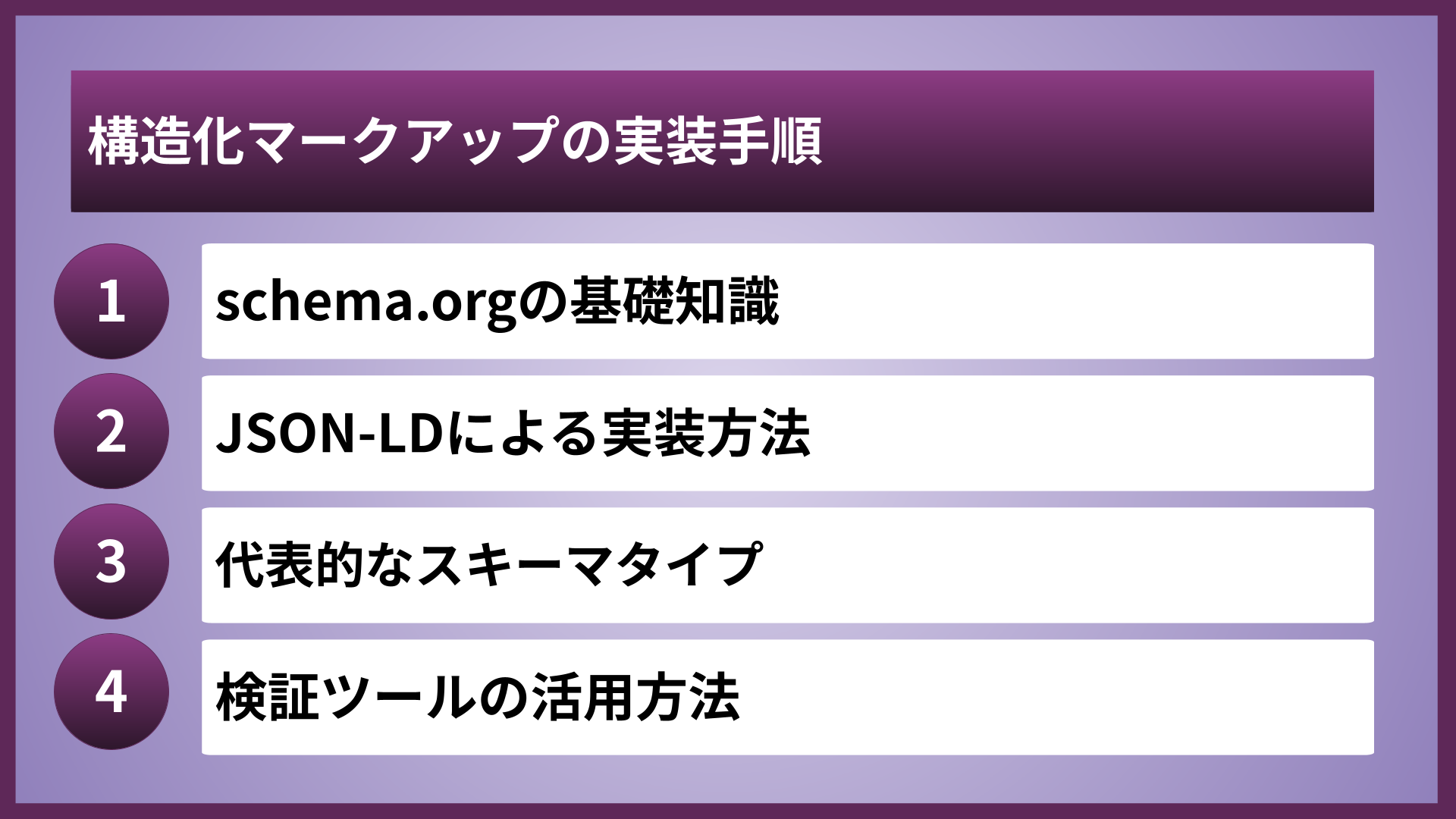 構造化マークアップの実装手順