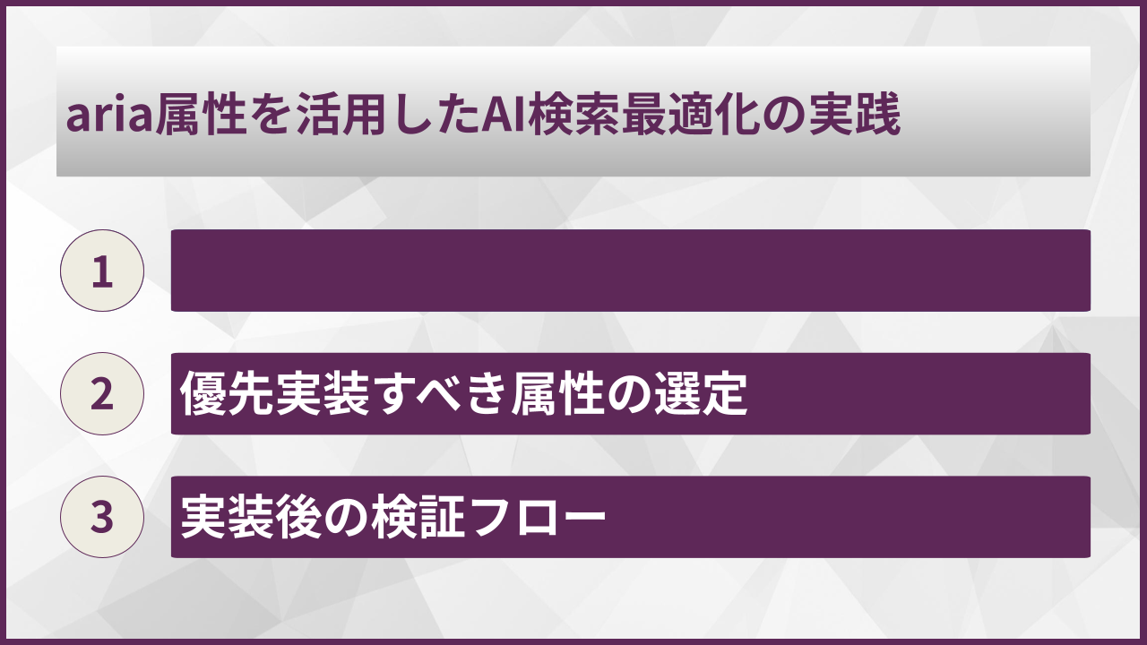 aria属性を活用したAI検索最適化の実践