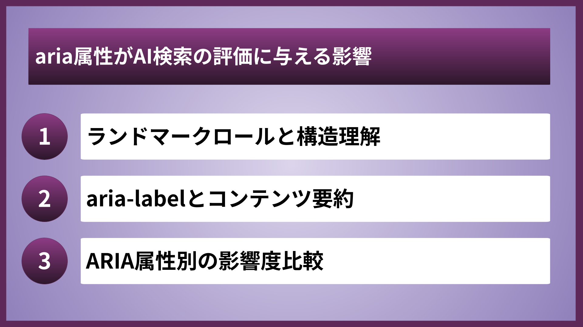 aria属性がAI検索の評価に与える影響