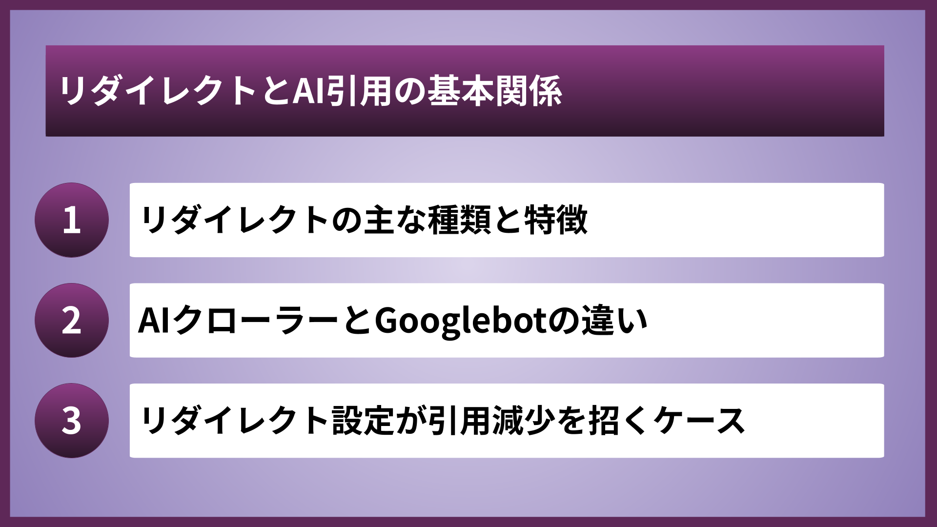リダイレクトとAI引用の基本関係
