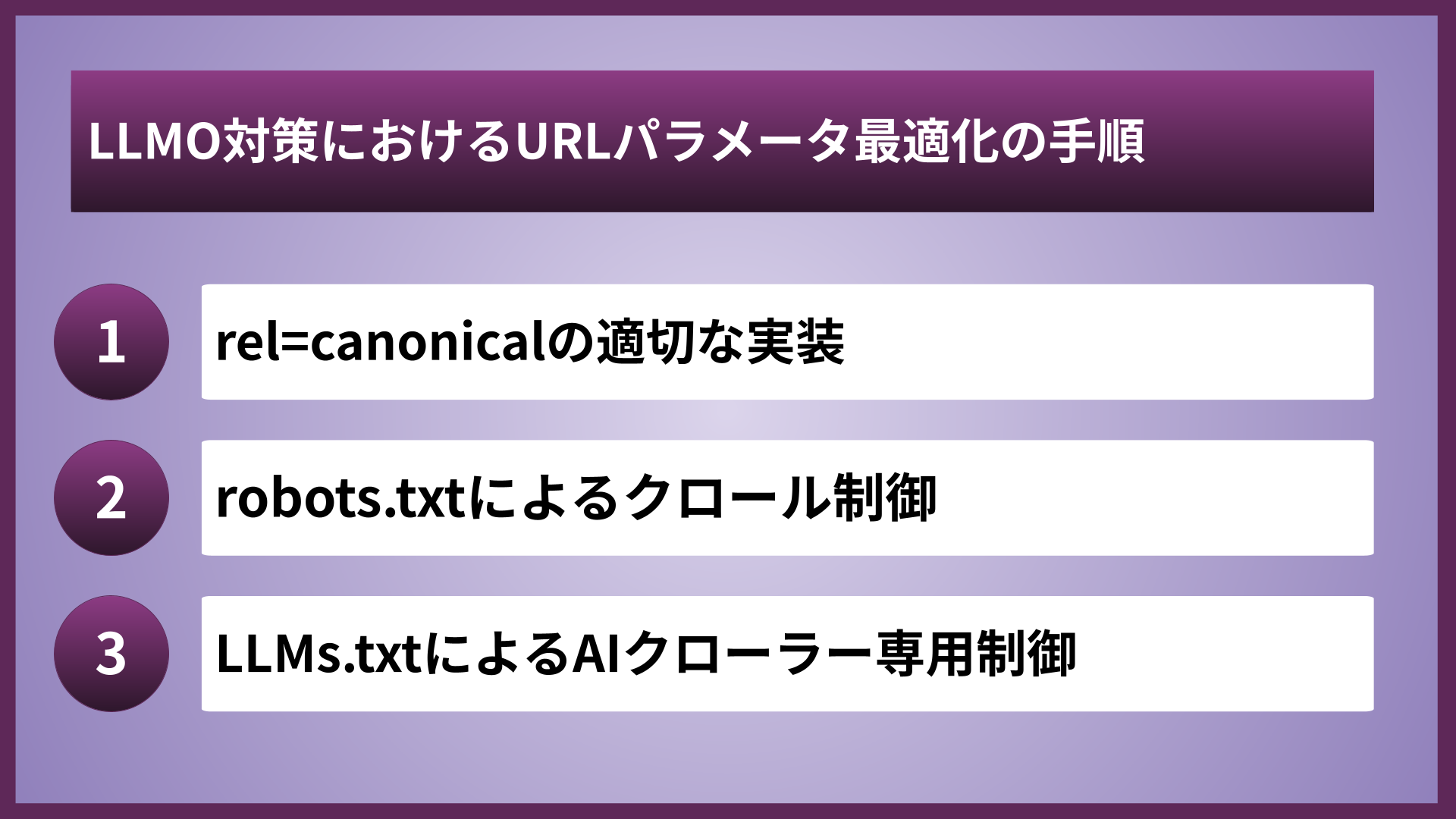 LLMO対策におけるURLパラメータ最適化の手順