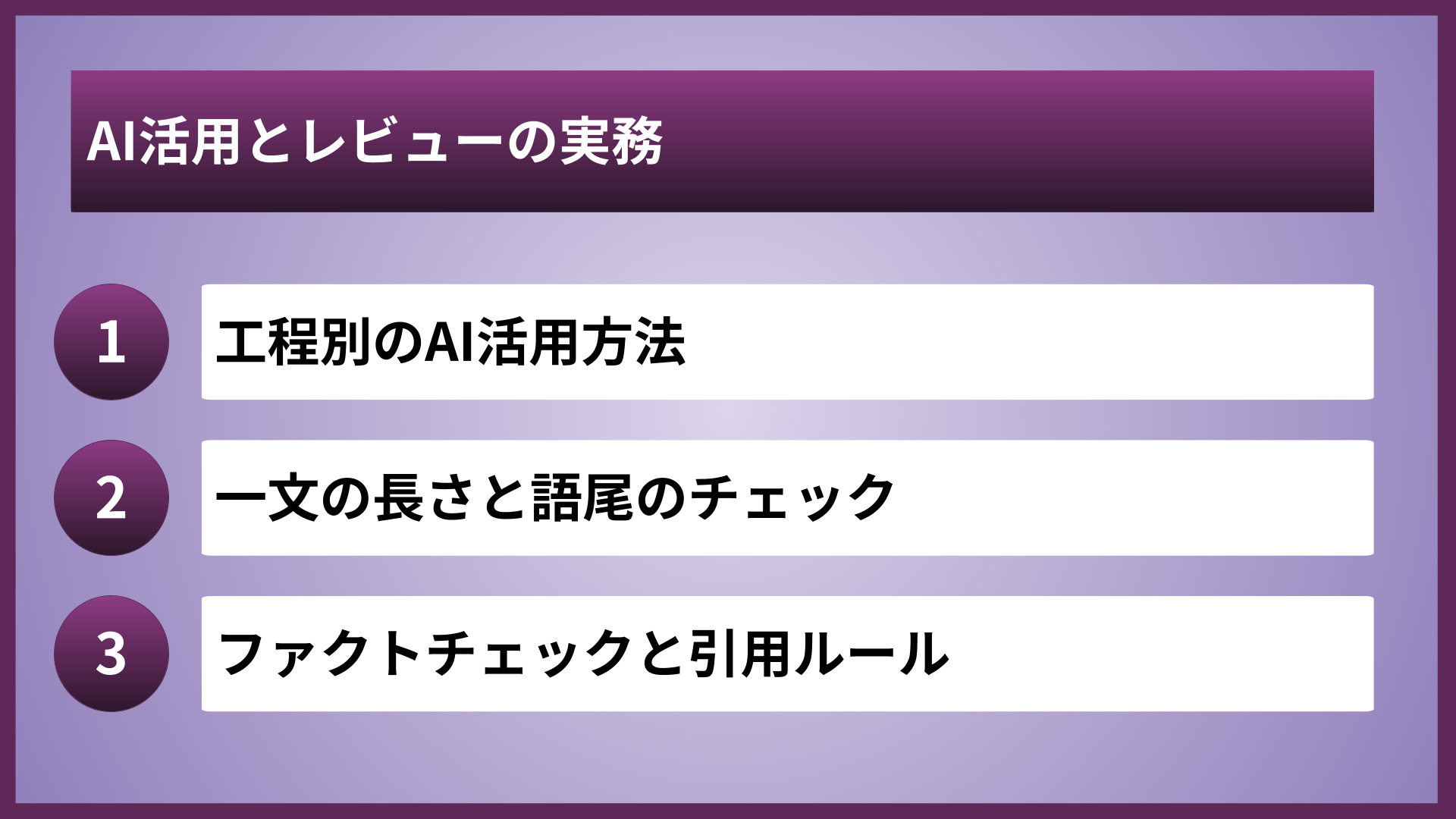 AI活用とレビューの実務