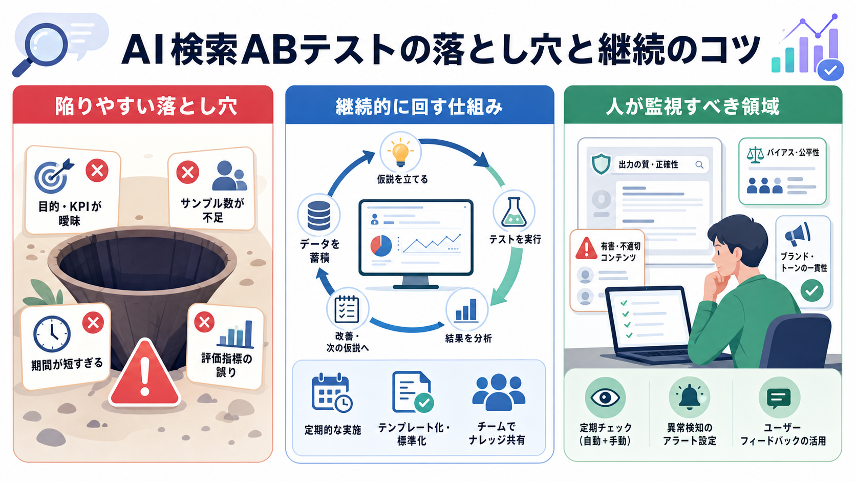 AI検索ABテストの落とし穴と継続のコツ