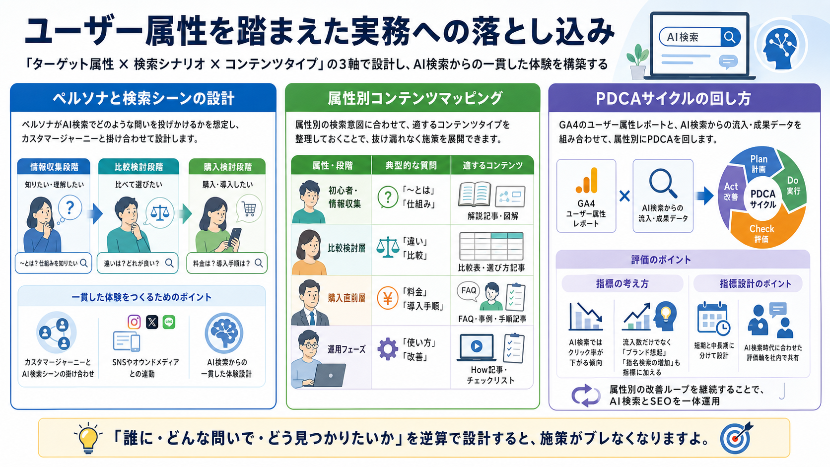 ユーザー属性を踏まえた実務への落とし込み
