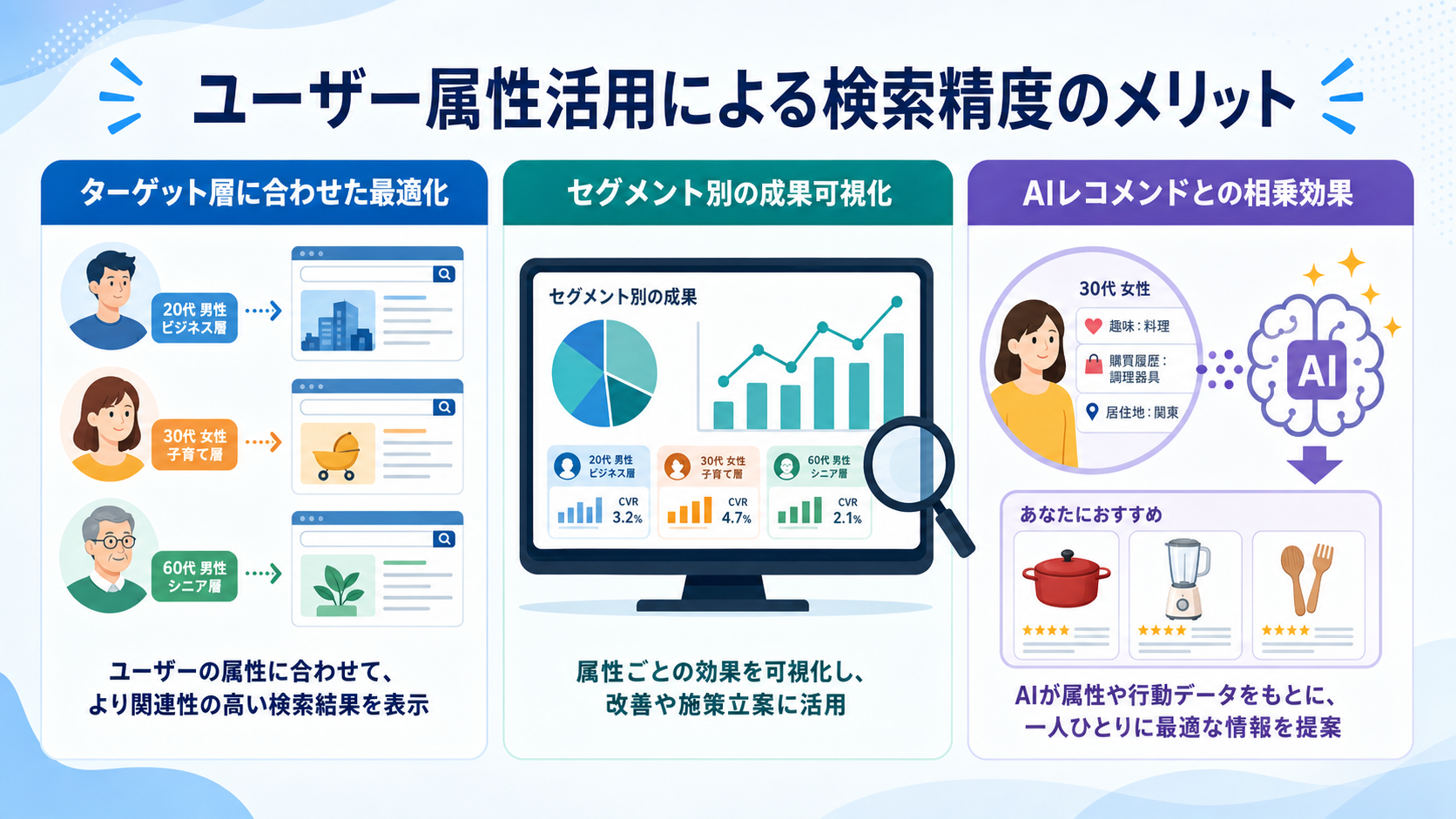 ユーザー属性活用による検索精度のメリット