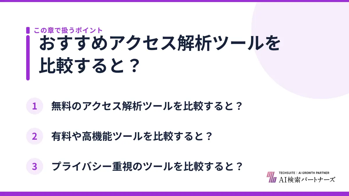 おすすめアクセス解析ツールを比較すると？