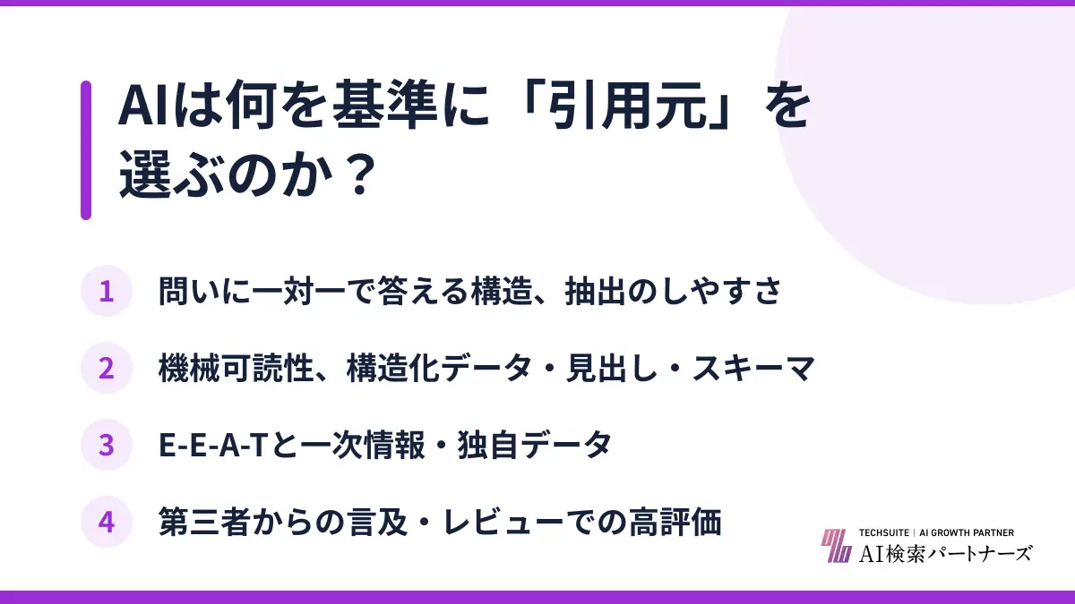AIは何を基準に「引用元」を選ぶのか？