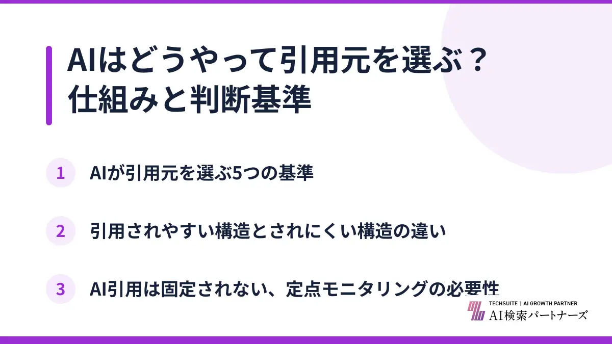 AIはどうやって引用元を選ぶ？仕組みと判断基準