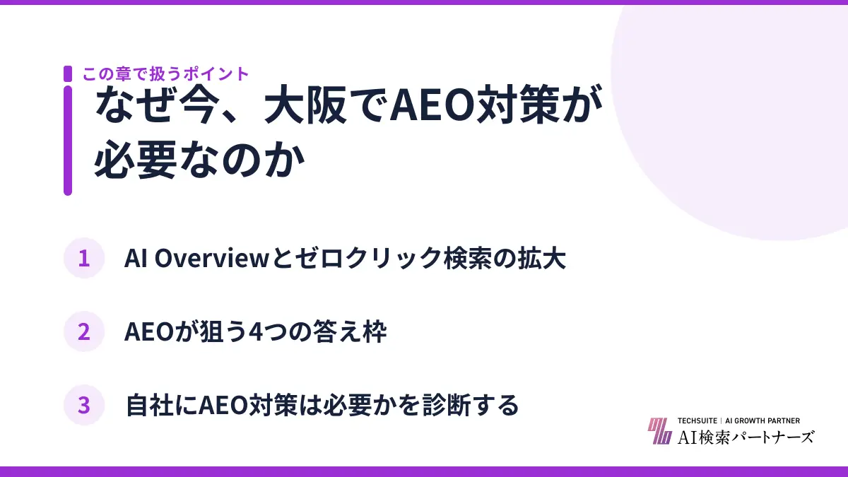 なぜ今、大阪でAEO対策が必要なのか