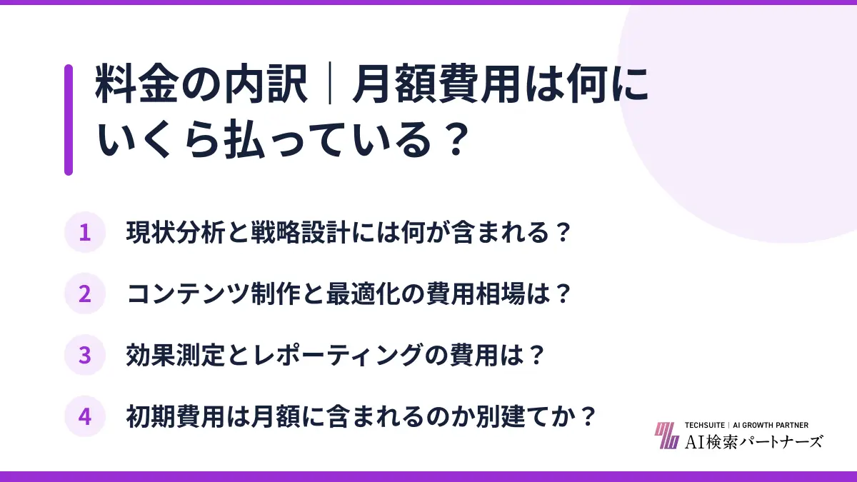 料金の内訳｜月額費用は何にいくら払っている？