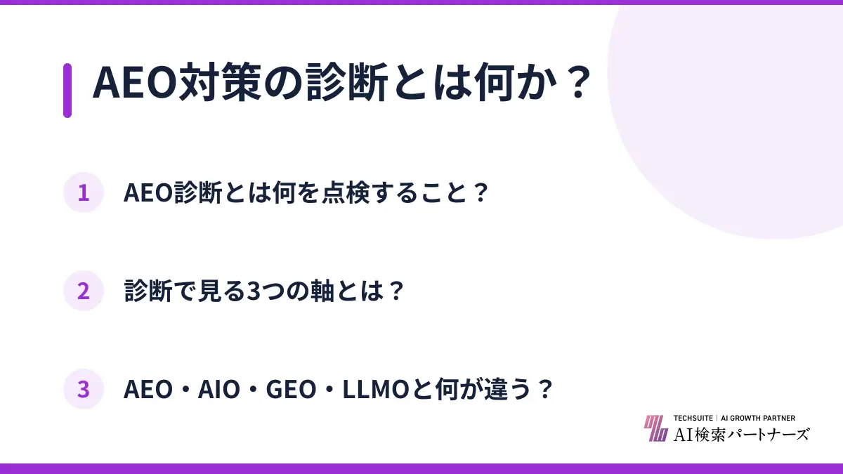 AEO対策の診断とは何か？