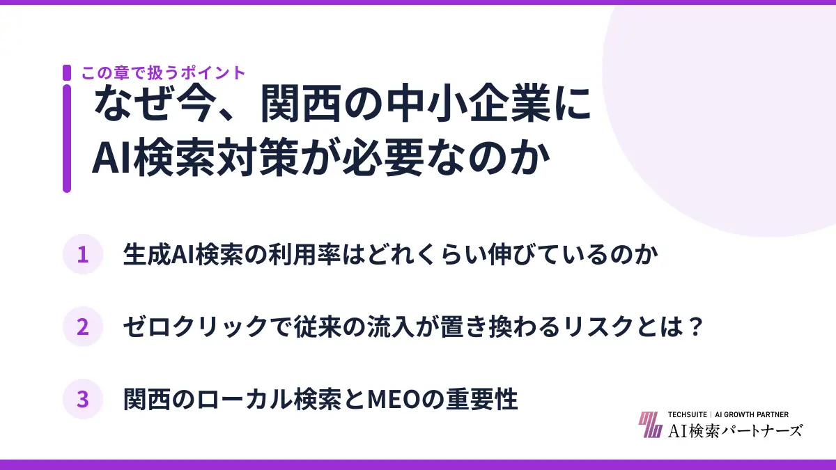 なぜ今、関西の中小企業にAI検索対策が必要なのか