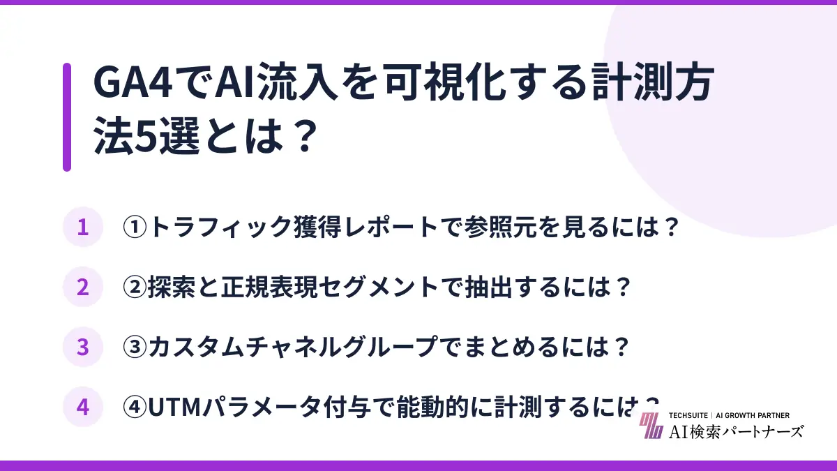GA4でAI流入を可視化する計測方法5選とは?