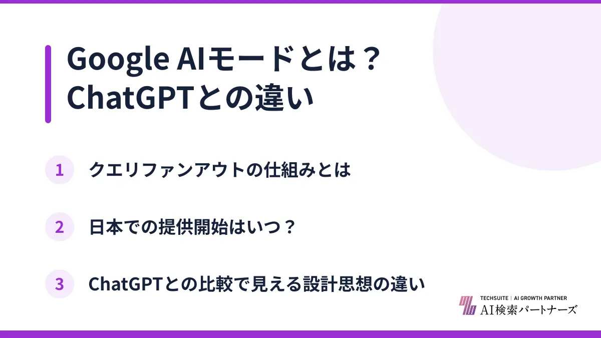 Google AIモードとは？ChatGPTとの違い