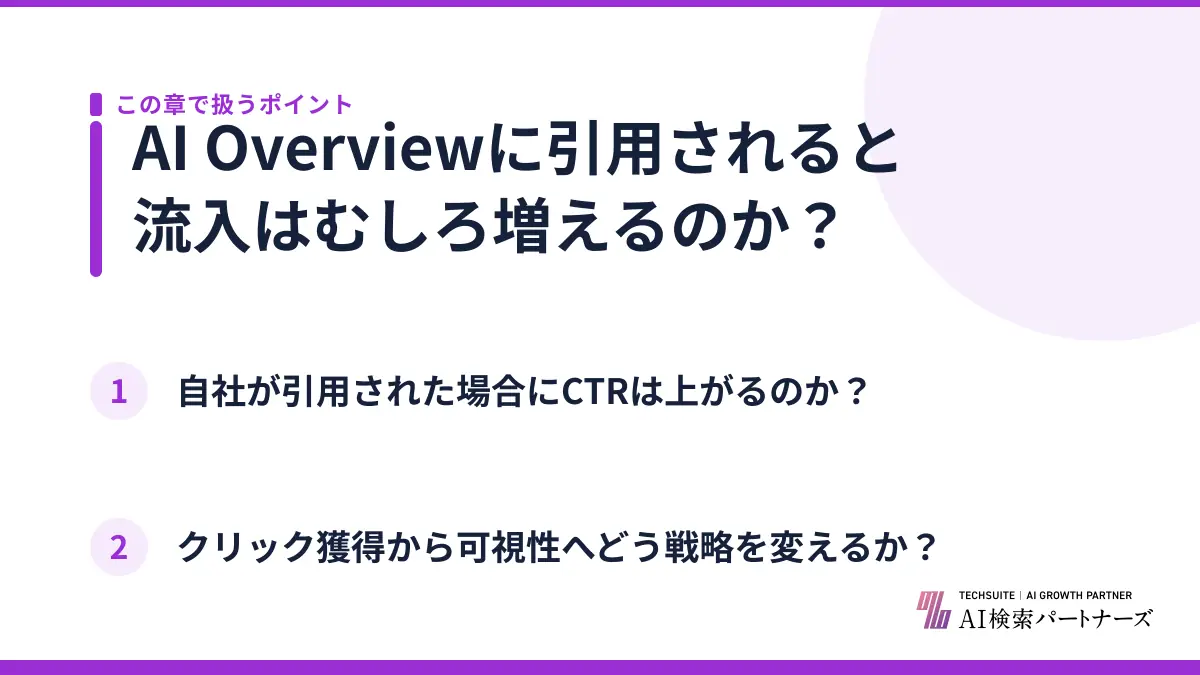 AI Overviewに引用されると流入はむしろ増えるのか?