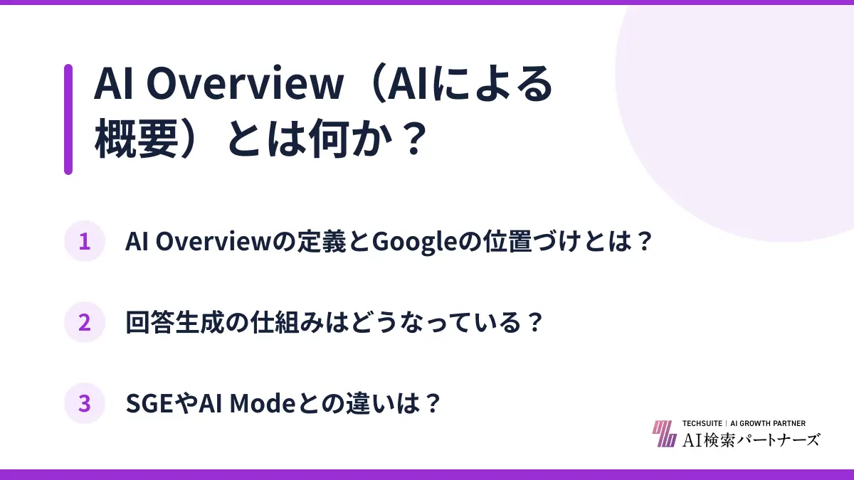 AI Overview（AIによる概要）とは何か？