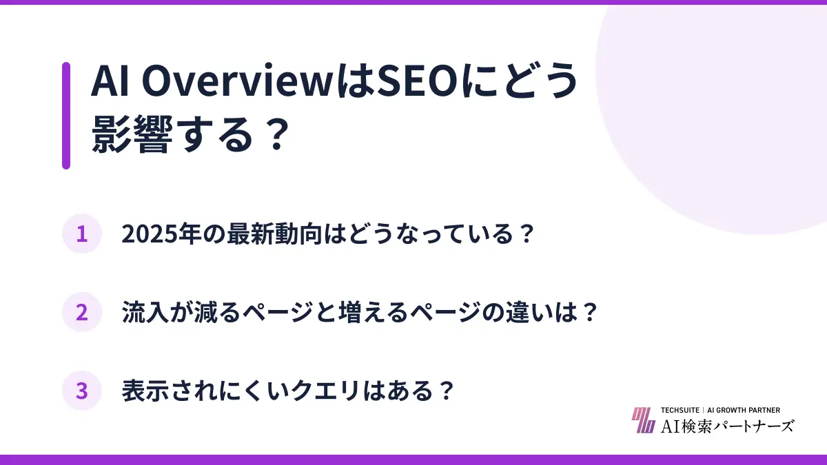 AI OverviewはSEOにどう影響する？