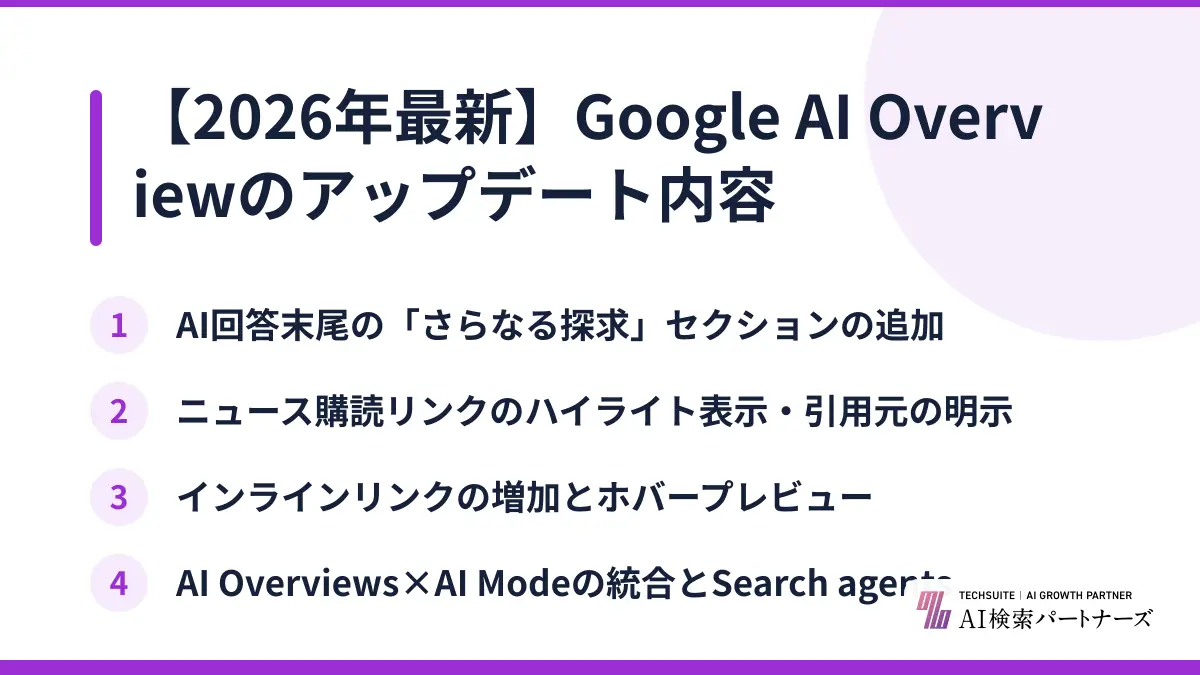 【2026年最新】Google AI Overviewのアップデート内容