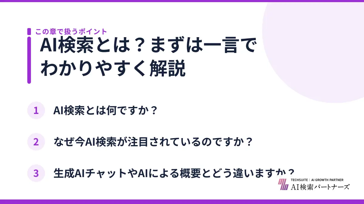 AI検索とは?まずは一言でわかりやすく解説