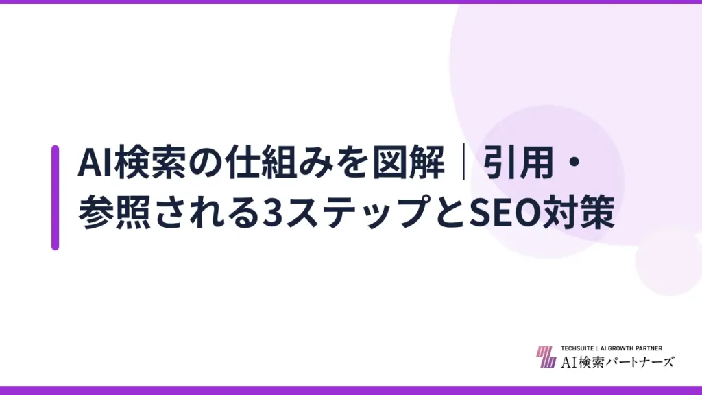AI検索の仕組みを図解｜引用・参照される3ステップとSEO対策