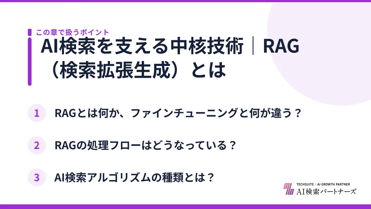 AI検索を支える中核技術|RAG(検索拡張生成)とは