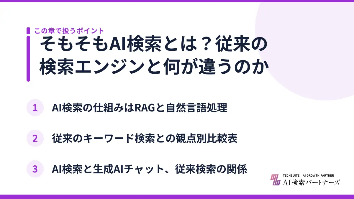そもそもAI検索とは？従来の検索エンジンと何が違うのか
