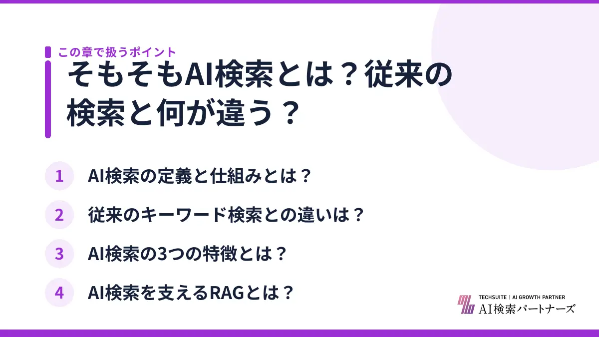 そもそもAI検索とは？従来の検索と何が違う？