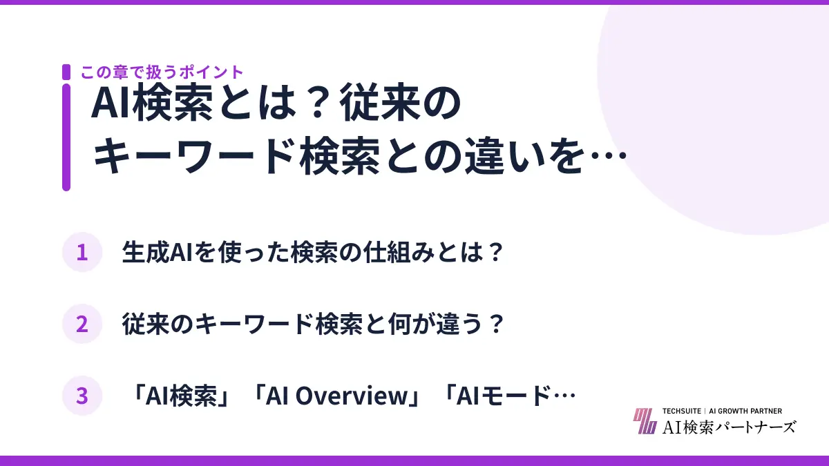 AI検索とは？従来のキーワード検索との違いを結論から解説