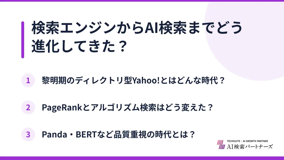 検索エンジンからAI検索までどう進化してきた？