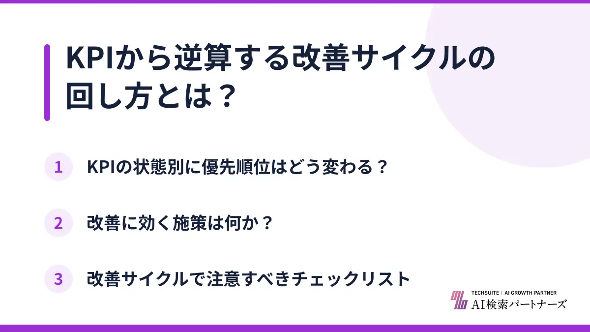 KPIから逆算する改善サイクルの回し方とは？