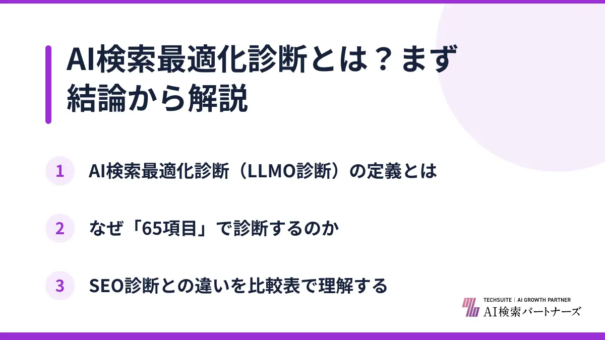 AI検索最適化診断とは？まず結論から解説