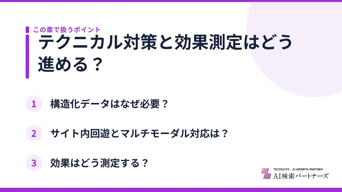 テクニカル対策と効果測定はどう進める?