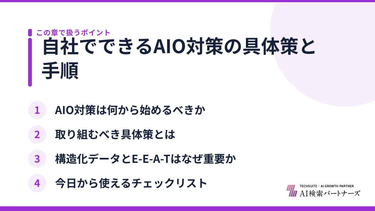 自社でできるAIO対策の具体策と手順