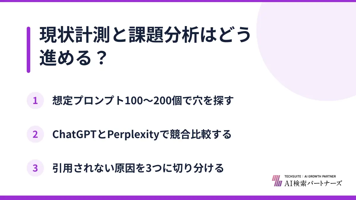 現状計測と課題分析はどう進める？
