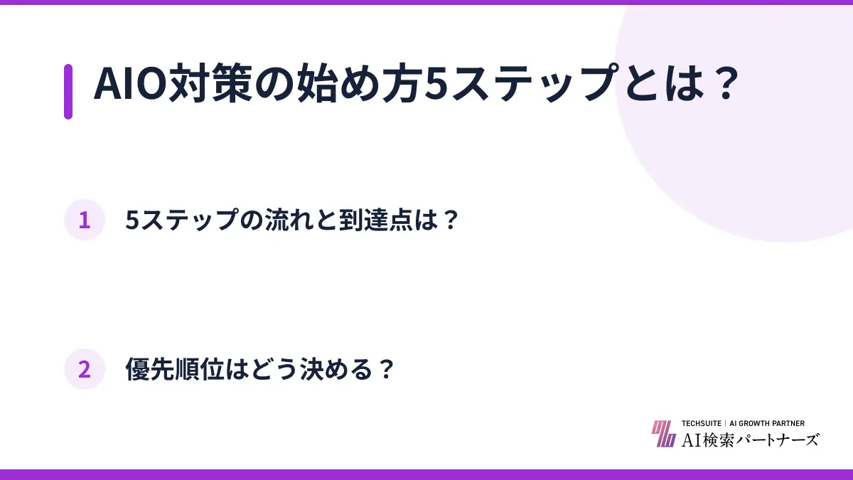 AIO対策の始め方5ステップとは？