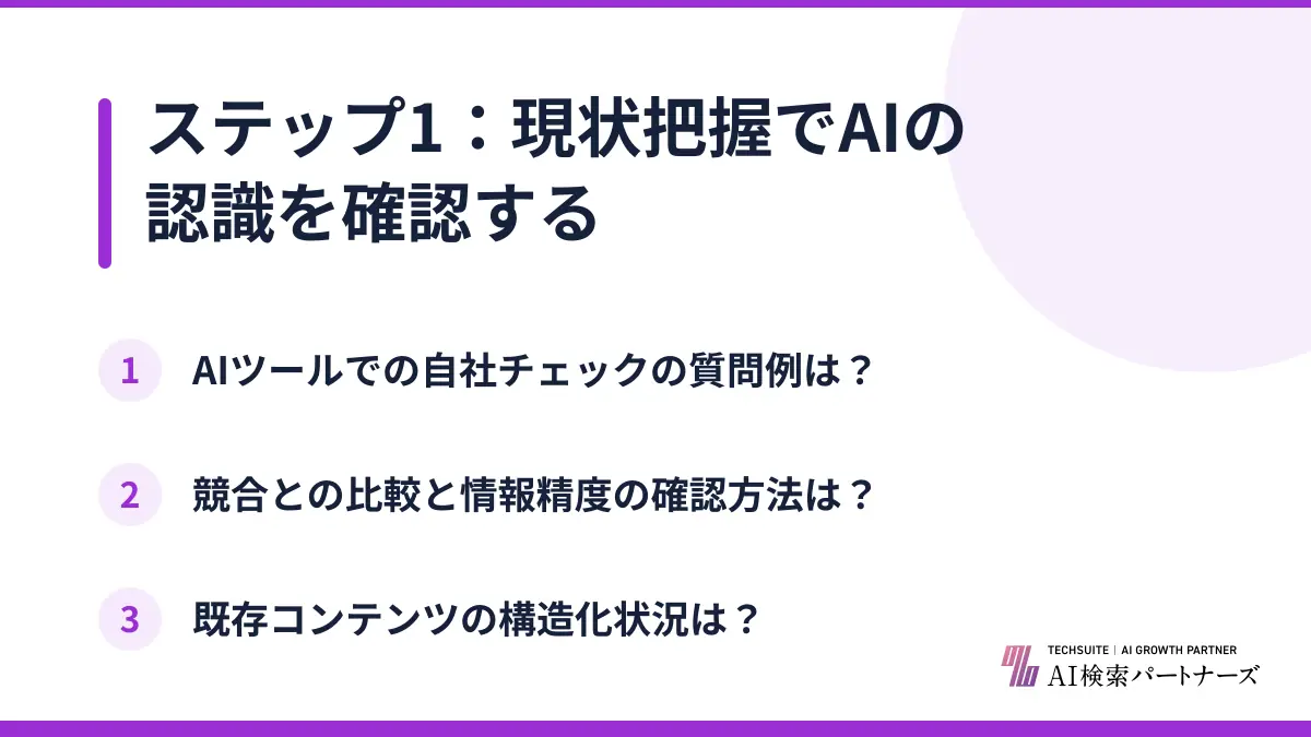 ステップ1：現状把握でAIの認識を確認する