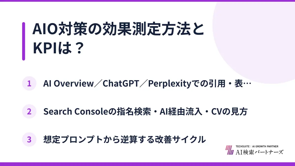 AIO対策の効果測定方法とKPIは？