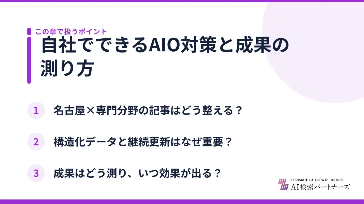 自社でできるAIO対策と成果の測り方