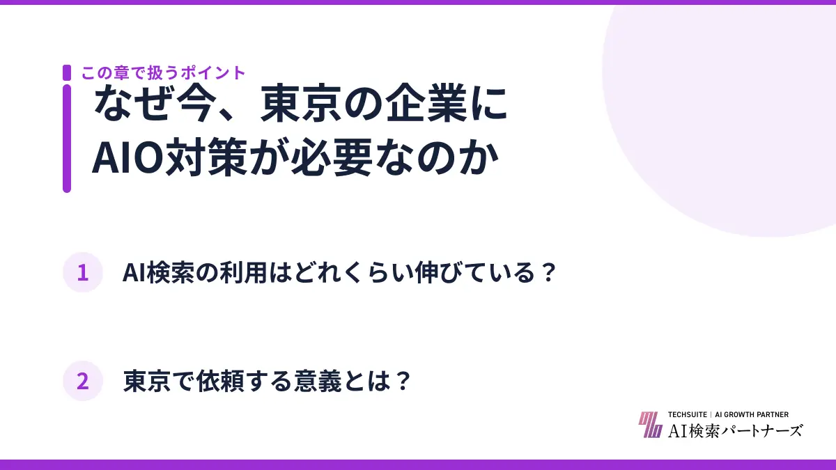 なぜ今、東京の企業にAIO対策が必要なのか