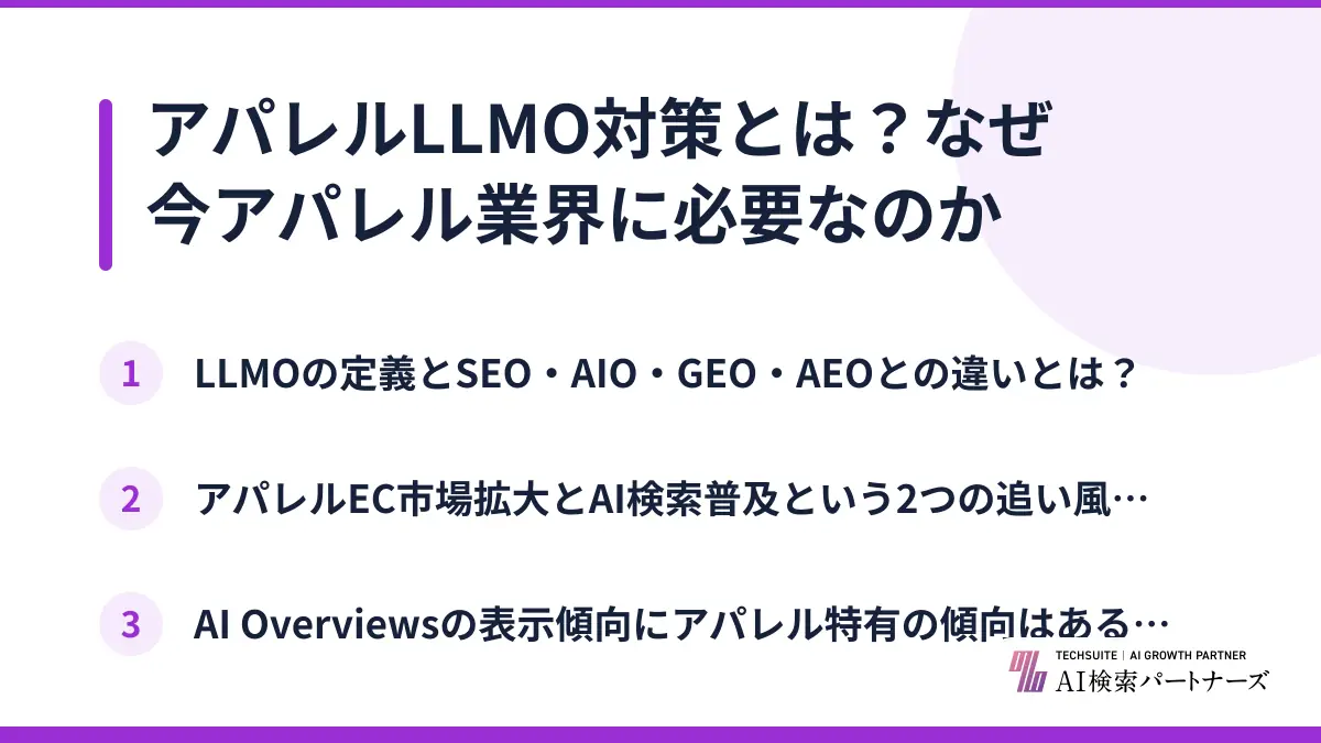 アパレルLLMO対策とは？なぜ今アパレル業界に必要なのか