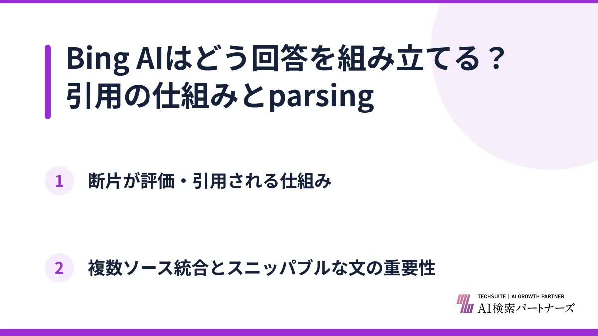 Bing AIはどう回答を組み立てる？引用の仕組みとparsing