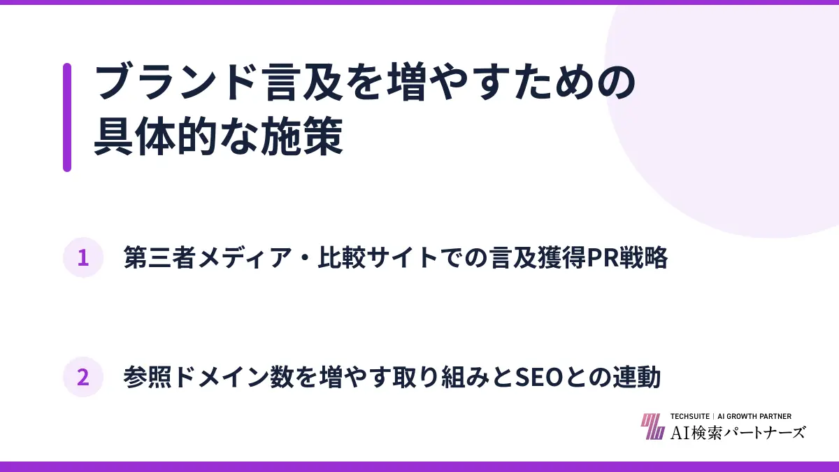 ブランド言及を増やすための具体的な施策