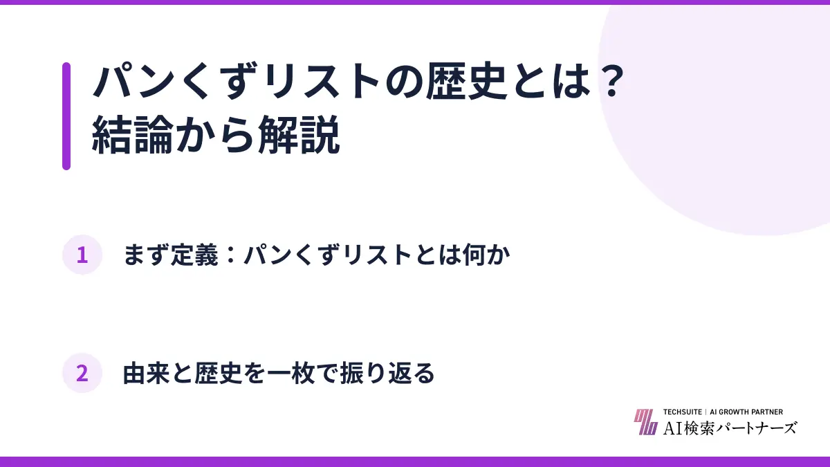 パンくずリストの歴史とは？結論から解説