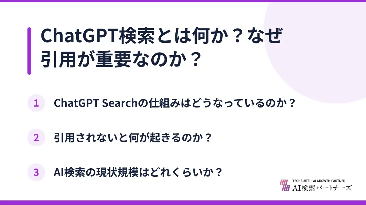ChatGPT検索とは何か？なぜ引用が重要なのか？