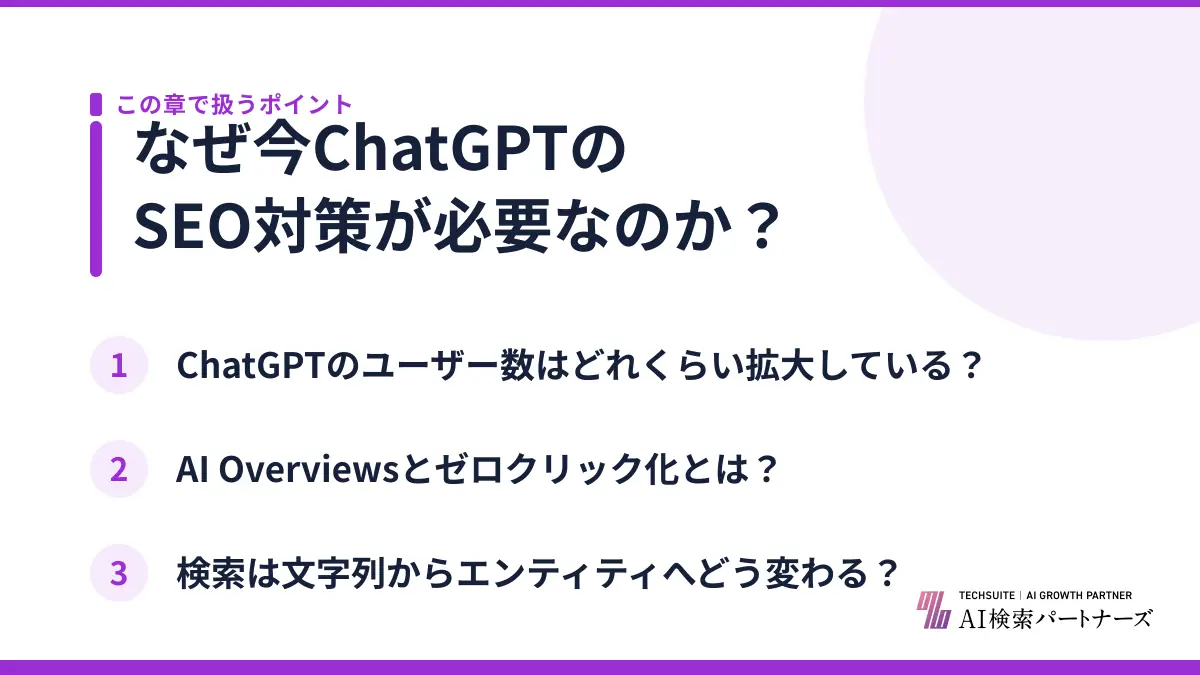 なぜ今ChatGPTのSEO対策が必要なのか?