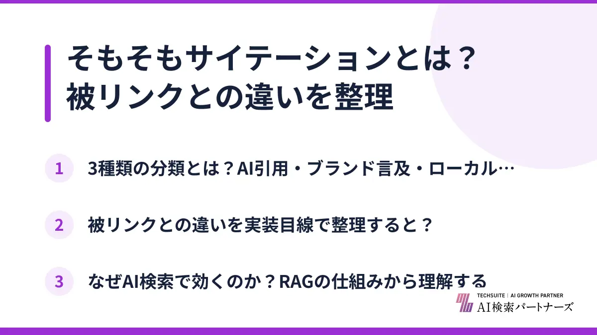 そもそもサイテーションとは?被リンクとの違いを整理