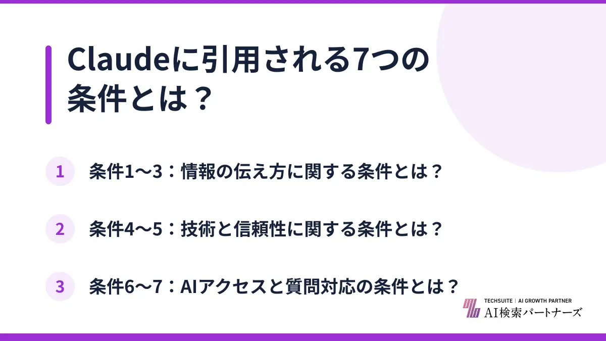 Claudeに引用される7つの条件とは？