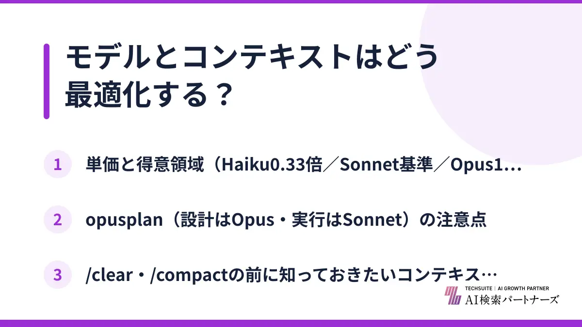 モデルとコンテキストはどう最適化する?