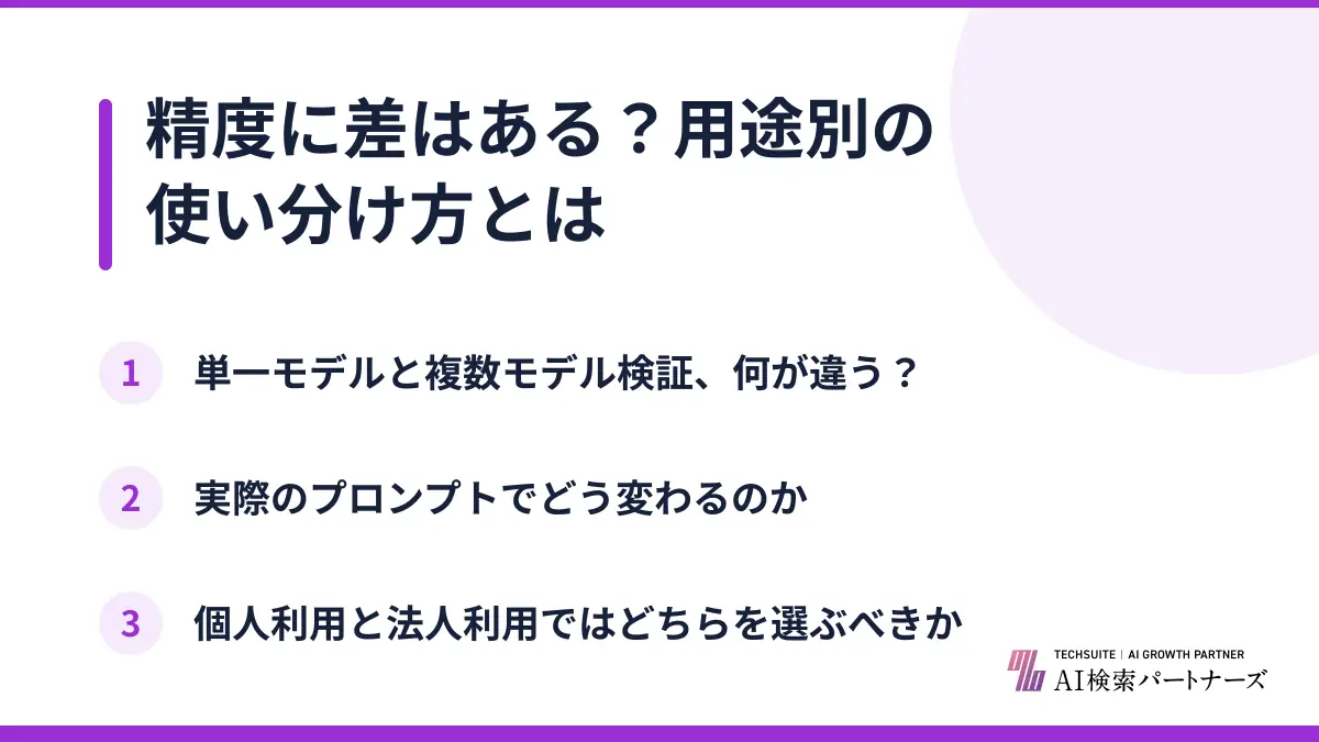 精度に差はある?用途別の使い分け方とは