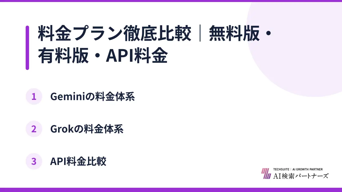料金プラン徹底比較|無料版・有料版・API料金
